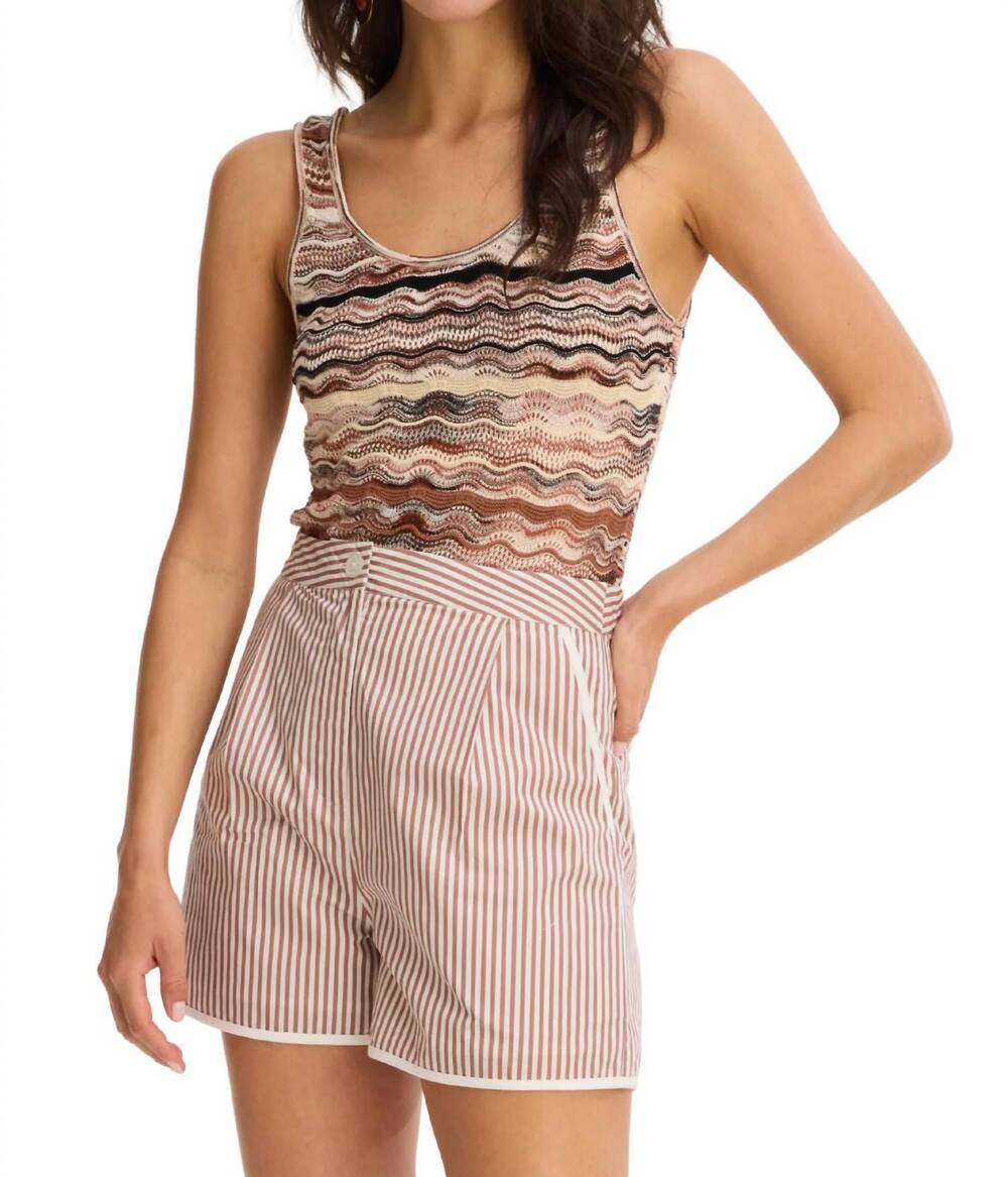 NEW ALLISON NEW YORK bianca tank top in terracotta